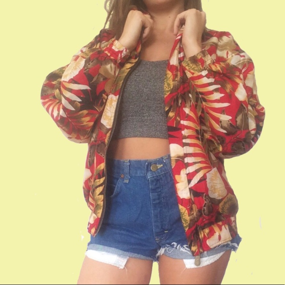 Vintage Fuda International Tropical Silk Jacket